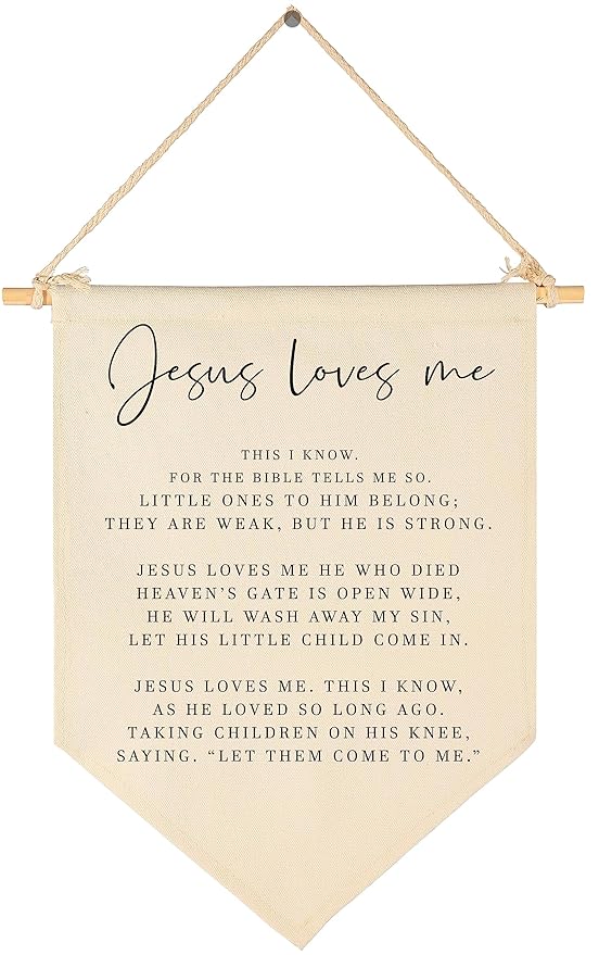 Bible Verse Sign-Scripture Banner Pennant Decor-Baby,Shower Gift-Sunday School Song Decor-Flag Decoration Gifts for Baby Boys Girls Kids-Pennant Wall Present for Nursery Infant Room Playroom Bedroom