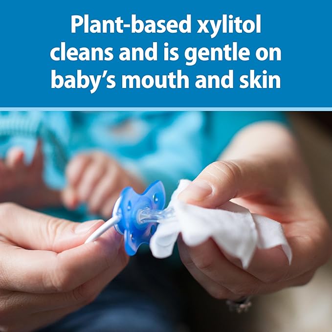 Dr. Brown's Bottle and Pacifier Healthy Wipes, Safely Clean Bottles, Baby Items, and Feeding Essentials, Hypoallergenic, 40 count, 3-Pack (Packaging May Vary)