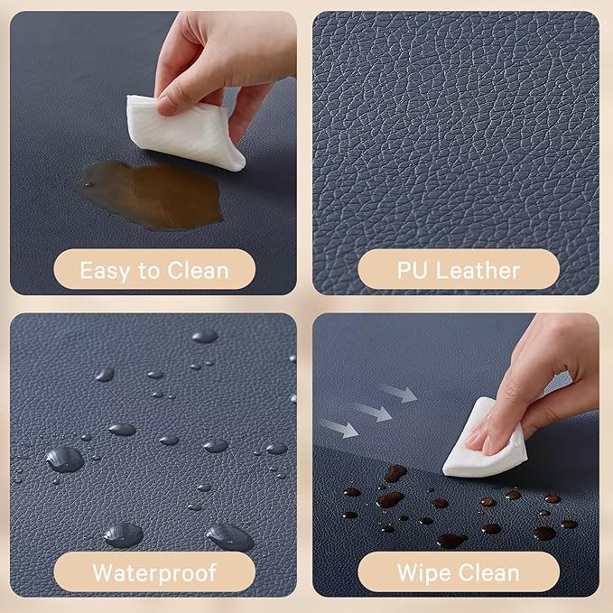 Waterproof Baby Play Mat for Floor 1.3" Thick Memory Foam 50 * 50 Cushion Playpen Playmat Tummy Time Crawling Mat Nursery Rug Pad Mattress Create Soft & Safe Area for Infants,Toddler,Kids,Navy