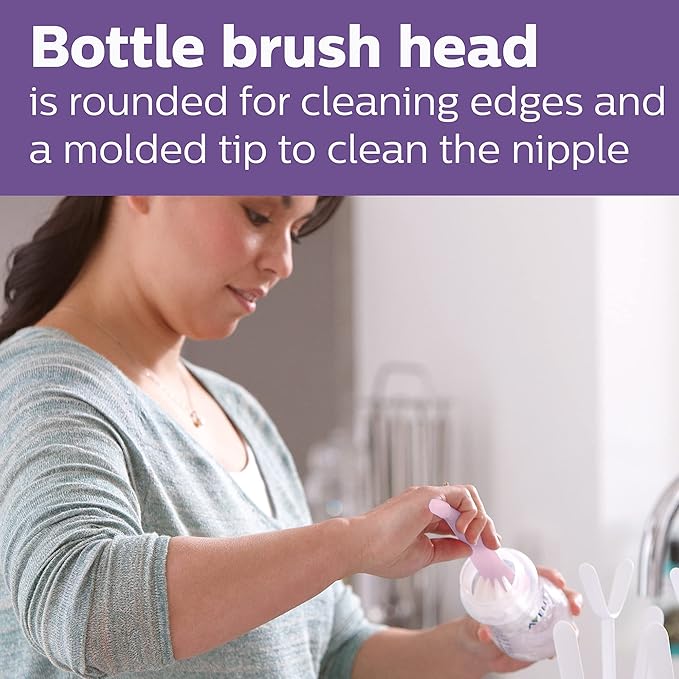 Philips Avent Natural Baby Bottle with Natural Response Nipple, Pink Baby Gift Set with Snuggle, SCD838/03 (Pack of 2)