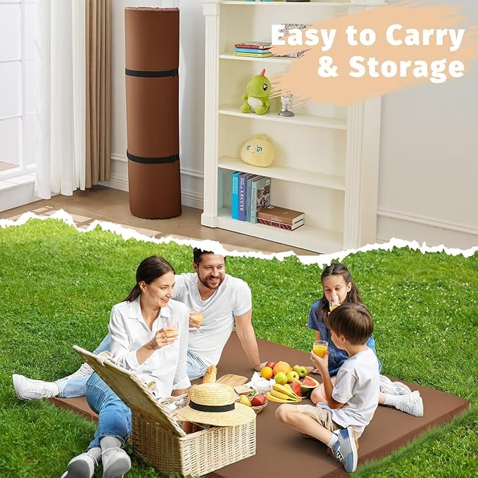 Waterproof Baby Play Mat for Floor 1.3" Thick Memory Foam 59 * 79 Cushion Playpen Playmat Tummy Time Nursery Rug Pad Mattress Create Soft & Safe Area for Infants,Toddler,Kids,Chestnut