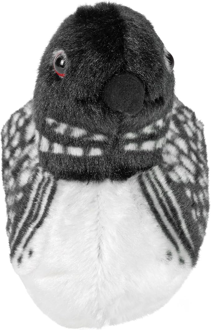 Wild Republic Audubon Birds Common Loon Plush with Authentic Bird Sound, Stuffed Animal, Bird Toys for Kids & Birders
