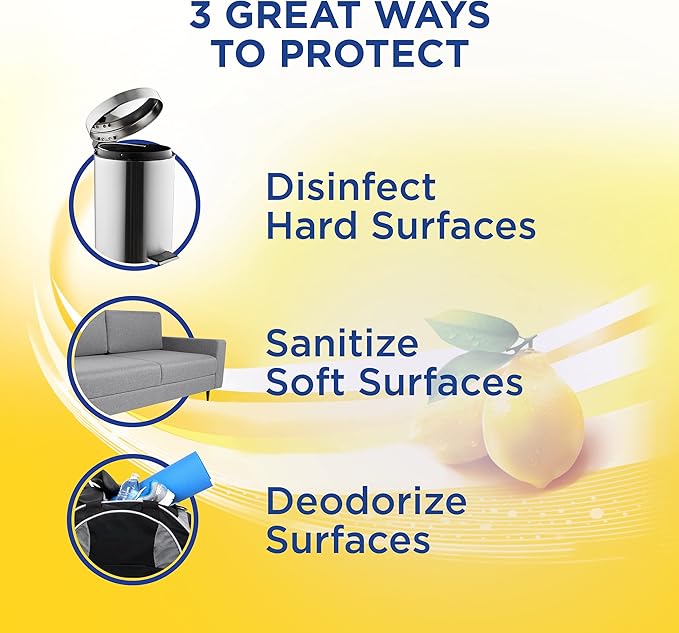 Lysol Disinfectant Spray, Lemon Breeze, 19oz, Clear