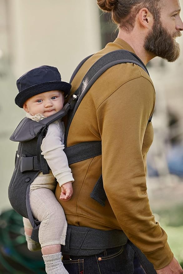 BabyBjörn Baby Carrier One, Woven Mix, Denim Gray/Dark Gray
