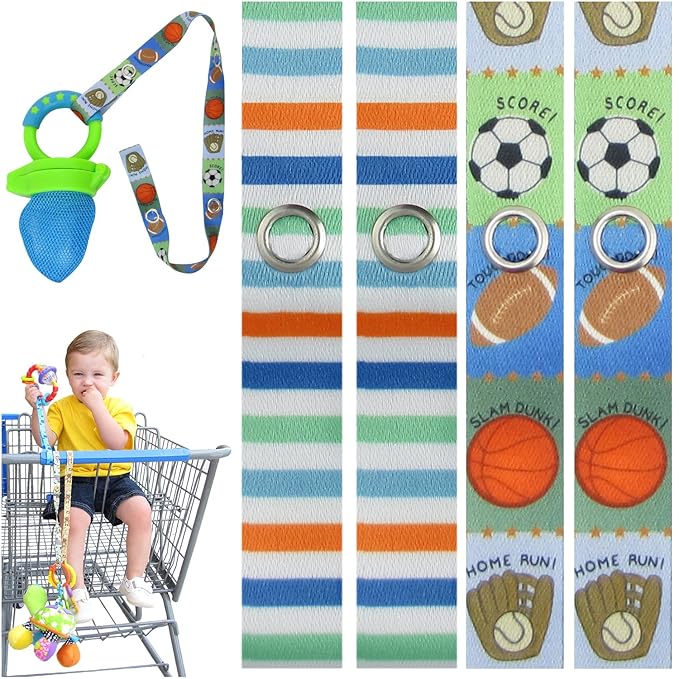 PBnJ Baby Toy Saver Strap Holder Leash Secure Accessories Sports/Beach - 4pc