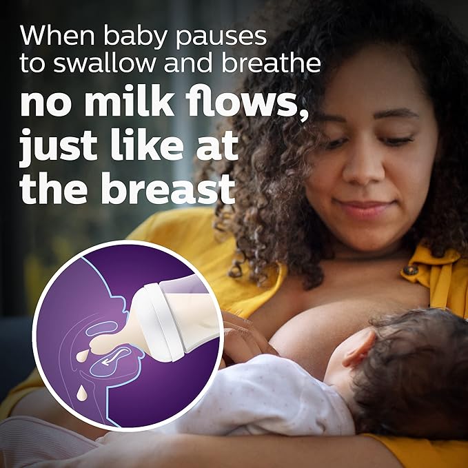 Philips AVENT Natural Baby Bottle with Natural Response Nipple,Newborn Baby Gift Set,SCD838/02,(Pack of 2)