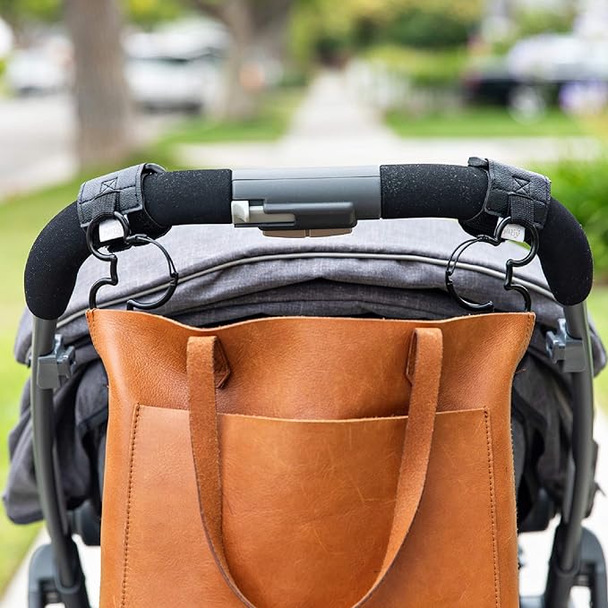 Disney Baby by J.L. Childress Baby Stroller Hooks - Essential Travel Accessories for Mom, Carabiner Clip for Stroller, Heavy Duty, Holds Water Bottles & Diaper Bags - Mickey Mouse 2 Count (Pack of 6)