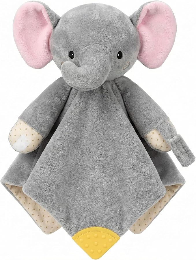 BEREST Elephant Baby Lovey Rechargeable Sleep Soother with 10 White Noises (Heartbeat, Shushing & Lullabies) & Cry Sensor|Timer|Recording|Plush Blanket Comforter Gift for Newborns|Infants|Boys & Girls