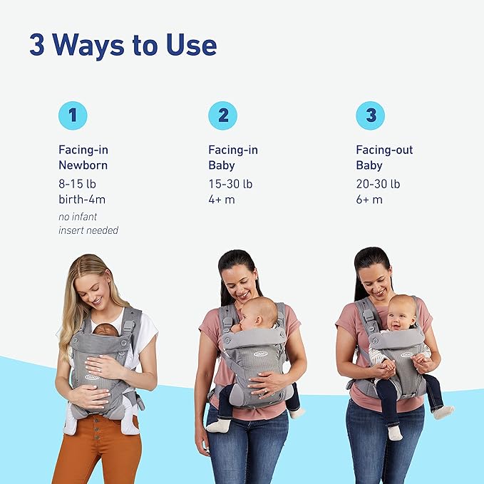 Graco® Cradle Me™ Lite 3-in-1 Baby Carrier, Deep Sea