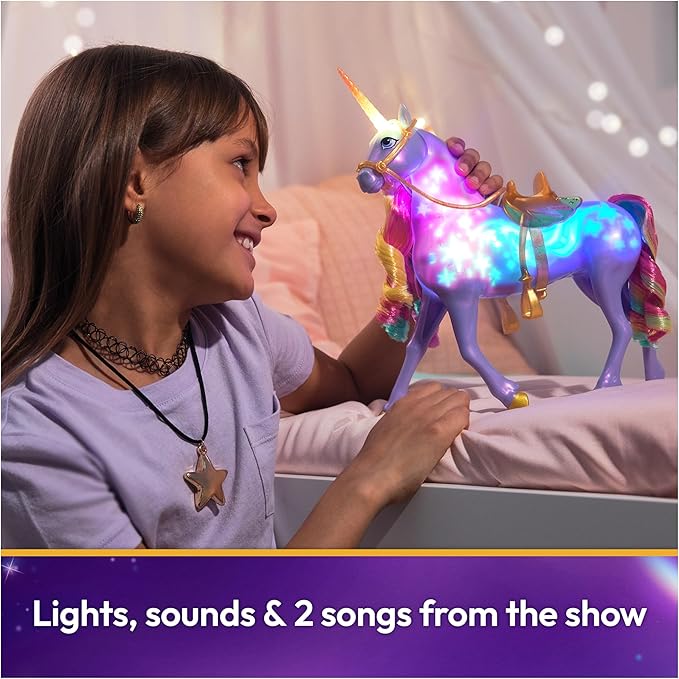 Unicorn Academy, Interactive Rainbow Light-up Wildstar with Lights, Sounds & Music, Easter Gifts Idea, Dolls & Unicorn Toys for Girls Ages 4 and up