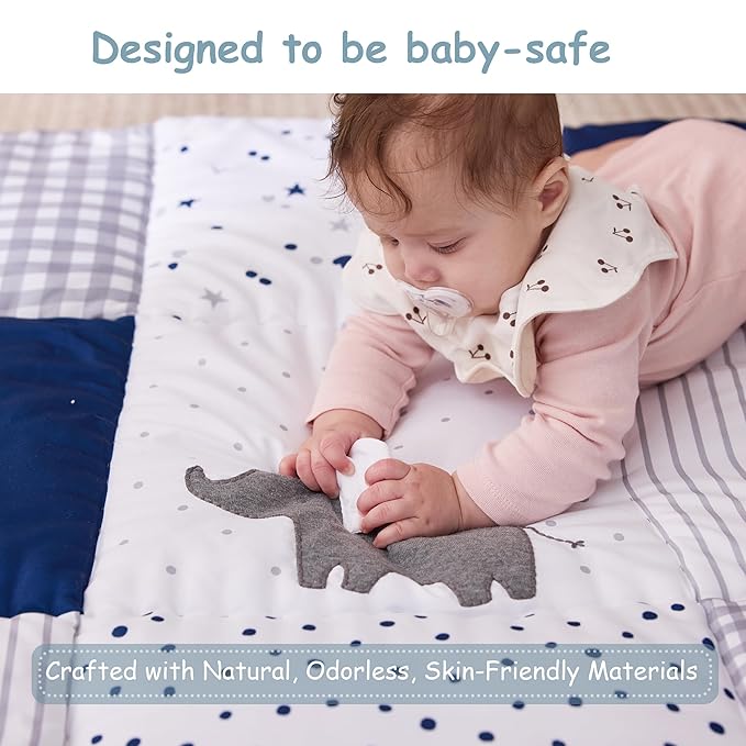 UTEX Baby Play Mat for Floor, 59 x71 Playpen Mat, Thick Cushioned Play Mat for Baby and Infants, Non-Slip & Machine Washable