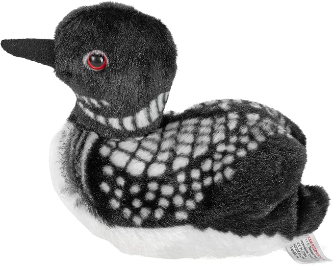 Wild Republic Audubon Birds Common Loon Plush with Authentic Bird Sound, Stuffed Animal, Bird Toys for Kids & Birders
