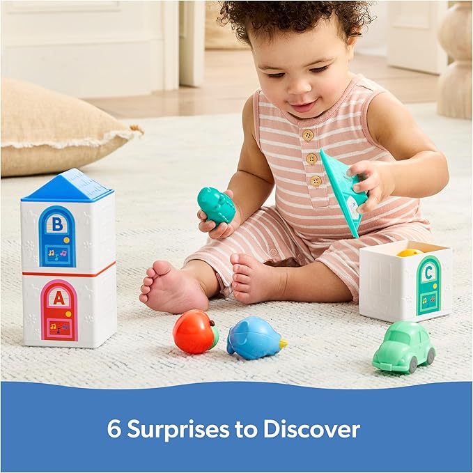 Ms. Rachel Official Learning Stacking House with 6 Surprises to Discover, Educational Toys & Toddler Toys for Girls & Boys Ages 18 Months to 3+ Years