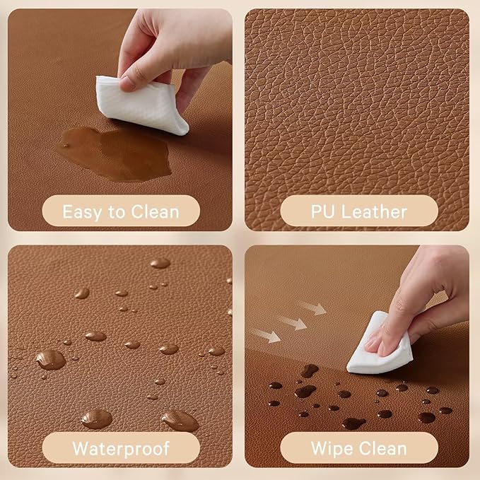 Waterproof Baby Play Mat for Floor 1.3" Thick Memory Foam 79 * 79 Cushion Playpen Playmat Tummy Time Nursery Rug Pad Mattress Create Soft & Safe Area for Infants,Toddler,Kids,Chestnut
