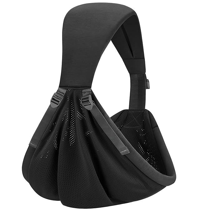 Baby Carrier - Ergonomic, Cozy and Lightweight Carrier for 0-36 Months, Effortless to Put On, Ideal for Hands-Free Parenting,Lightweight and Travel-Friendly Newborn Baby Carrier-Black