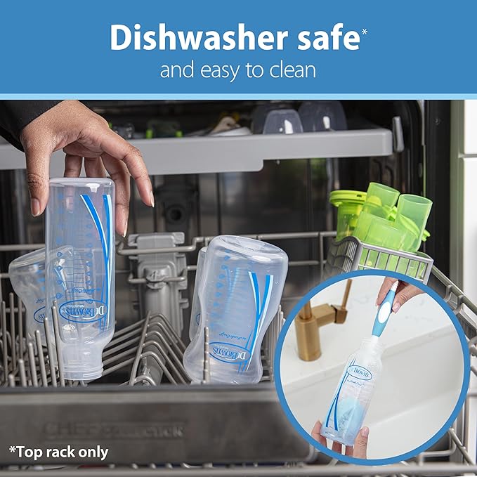 Dr. Brown's Anti-Colic Options+ Narrow Breast to Bottle Pump and Store Feeding Set with Slow Flow Nipples, Baby Bottle Travel Caps and 100% Silicone HappyPaci One-Piece Pacifier