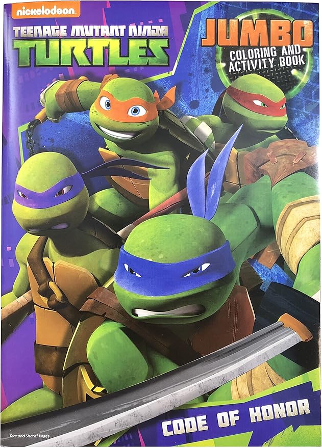 Teenage Mutant Ninja Turtles Jumbo Coloring and Activity Book 48-Page (1 Book) Assorted Action Themes
