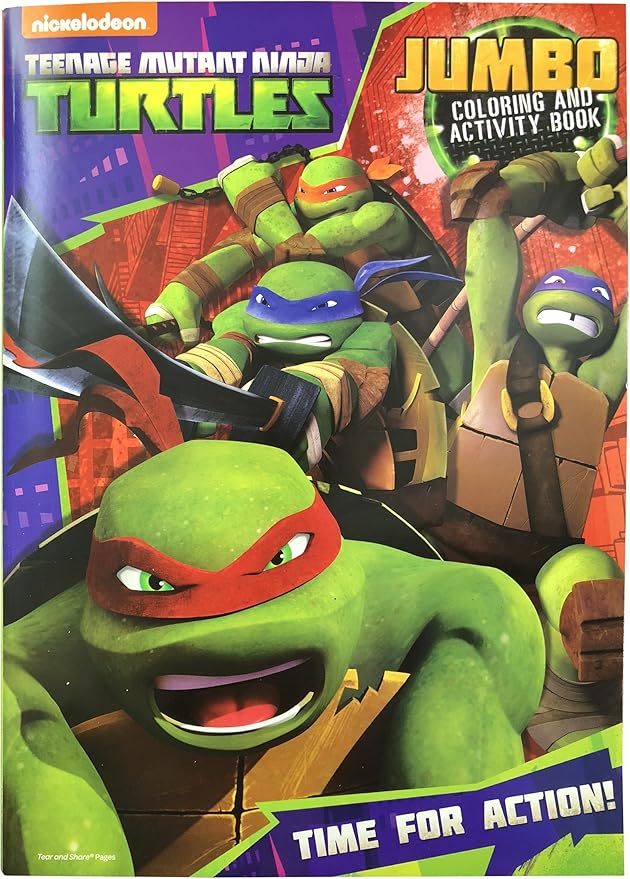 Teenage Mutant Ninja Turtles Jumbo Coloring and Activity Book 48-Page (1 Book) Assorted Action Themes