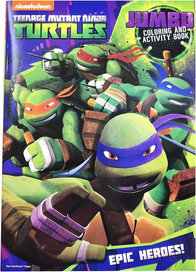 Teenage Mutant Ninja Turtles Jumbo Coloring and Activity Book 48-Page (1 Book) Assorted Action Themes